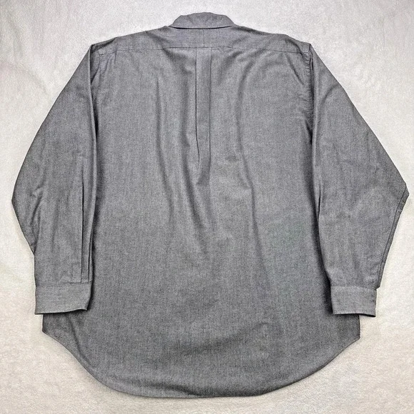 Polo Ralph Lauren Yarmouth Shirt Men Gray 17.5 36/37 Flesh Pony Button Down L/S - Picture 6 of 8